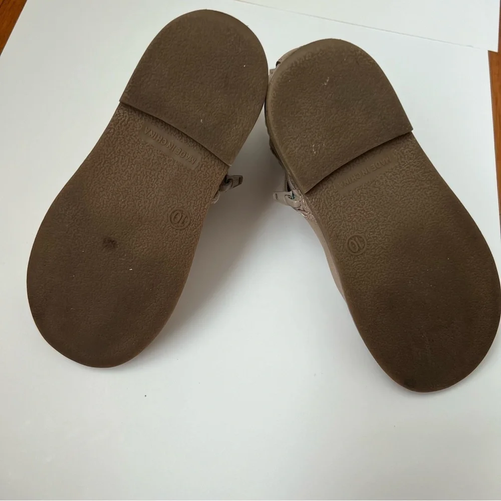 GAP| Kids Ancle High Rose Gold Boots with side zipper closure- Size 10